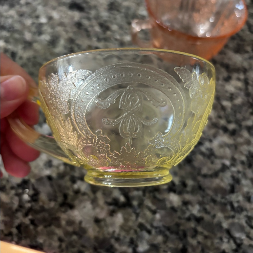 Four Depression Tea Cups - Picture 3 of 5